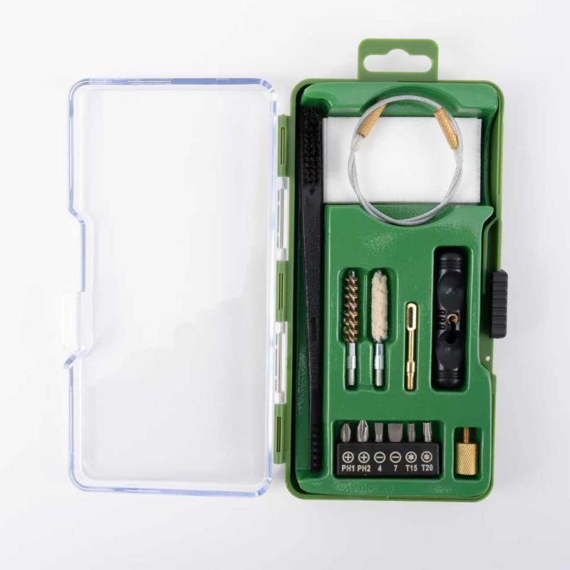 Profesionalus .22 kalibro rankinio ginklo valymo rinkinys